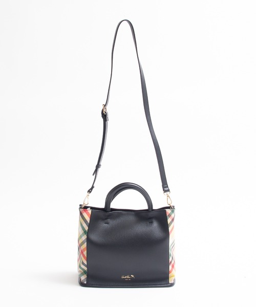 Arnold Palmer(アーノルドパーマー)の「フェイクレザー パーマ―チェック コンビトート(トートバッグ・レディース・ブラック/ブラウン・F)」の3枚目の写真