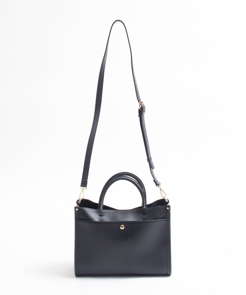 Arnold Palmer(アーノルドパーマー)の「フェイクレザー パーマ―チェック コンビトート(トートバッグ・レディース・ブラック/ブラウン・F)」の4枚目の写真