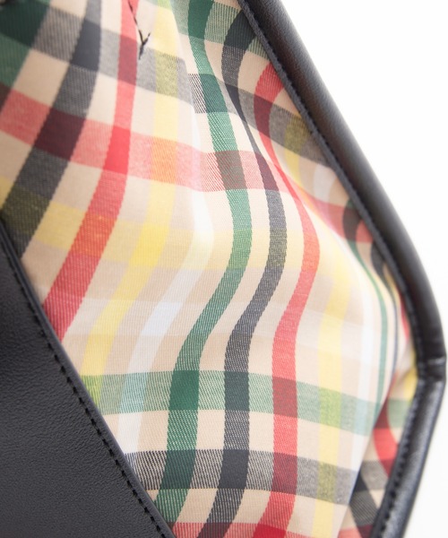 Arnold Palmer(アーノルドパーマー)の「フェイクレザー パーマ―チェック コンビトート(トートバッグ・レディース・ブラック/ブラウン・F)」の10枚目の写真
