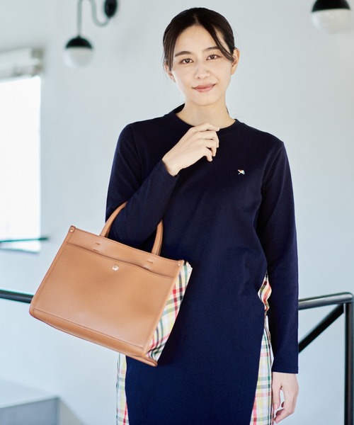 Arnold Palmer(アーノルドパーマー)の「フェイクレザー パーマ―チェック コンビトート(トートバッグ・レディース・ブラック/ブラウン・F)」の15枚目の写真