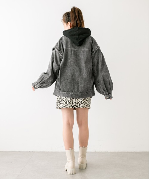 OLIVE des OLIVE（オリーブデオリーブ）の「【WEB限定】袖取り外しビッグGジャン　1032070130（デニムジャケット・レディース・ブラック系その他/ブルー/ブラック/ネイビー・FREE）」の18枚目の写真