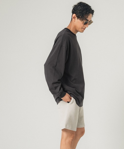 coca(coca)(コカ)の「メンズヘビーウェイトピーチ加工ロンT(Tシャツ/カットソー・メンズ・グレイッシュベージュ/ブラック・L/M/XL)」の8枚目の写真