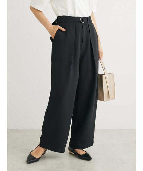 Sugar spoon(シュガースプーン)の「・SUGAR SPOON タックワイドパンツ(その他パンツ・レディース・ブラック/グリーン・FREE)」の3枚目の写真