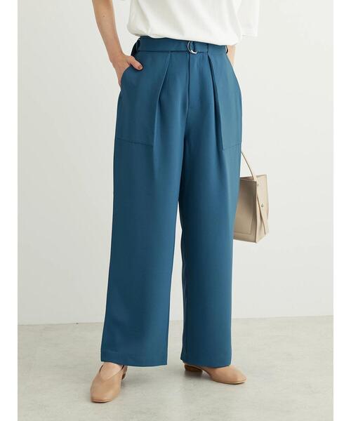 Sugar spoon(シュガースプーン)の「・SUGAR SPOON タックワイドパンツ(その他パンツ・レディース・ブラック/グリーン・FREE)」の4枚目の写真