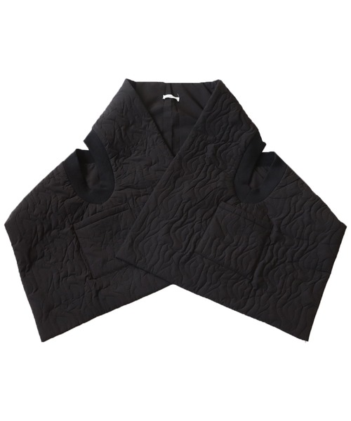 antiqua ピーチスキンキルティングショート丈ベスト ピーチスキンキルティングショート丈ベスト（ベスト）｜antiqua