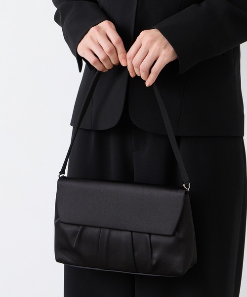 AIMER（エメ）の「【喪服・礼服用】タックデザインブラックフォーマルショルダーバッグ（ショルダーバッグ・レディース・ブラック・FREE）」の9枚目の写真