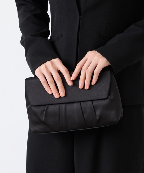 AIMER（エメ）の「【喪服・礼服用】タックデザインブラックフォーマルショルダーバッグ（ショルダーバッグ・レディース・ブラック・FREE）」の10枚目の写真