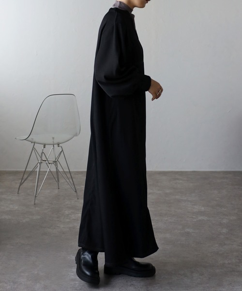amini（アミニ）の「【2023 A/W】ボリューム袖フレアワンピース（ワンピース・レディース・ブラック/ブラウン/アイボリー・MEDIUM）」の8枚目の写真