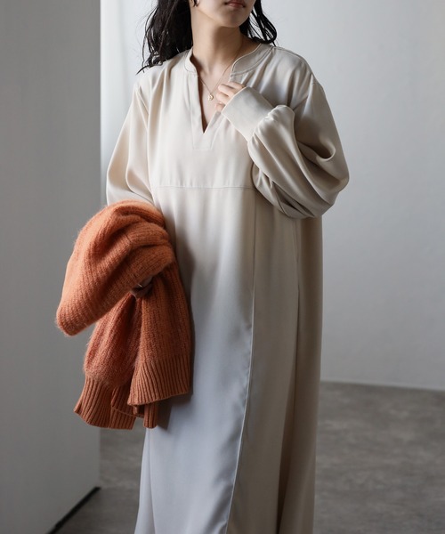 amini（アミニ）の「【2023 A/W】ボリューム袖フレアワンピース（ワンピース・レディース・ブラック/ブラウン/アイボリー・MEDIUM）」の19枚目の写真