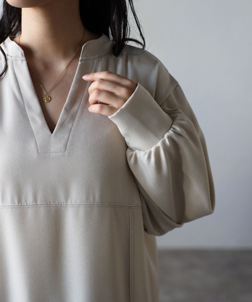 amini（アミニ）の「【2023 A/W】ボリューム袖フレアワンピース（ワンピース・レディース・ブラック/ブラウン/アイボリー・MEDIUM）」の22枚目の写真