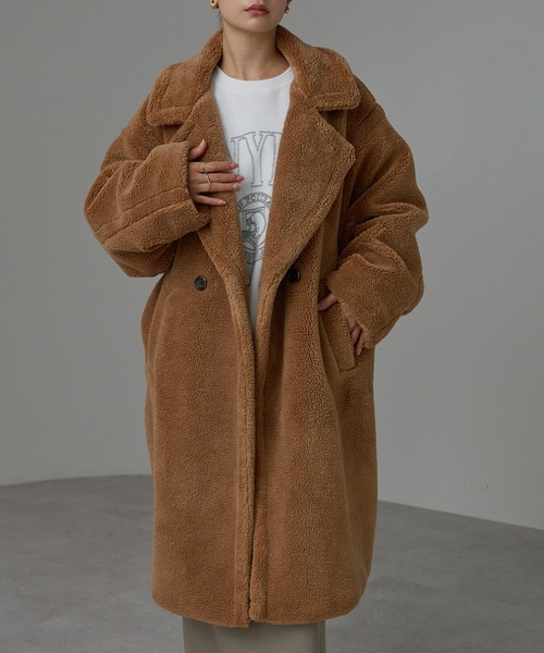 テディボア ロングコート（ピーコート）｜r.（アールドット）の