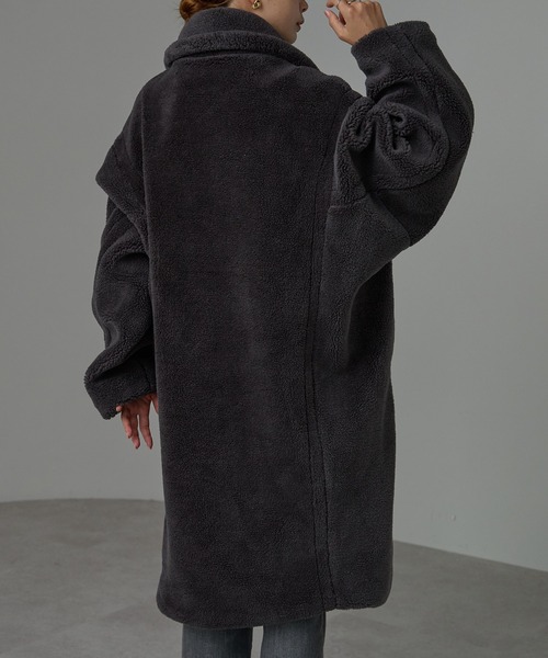 セール】テディボア ロングコート（ピーコート）｜r.（アールドット