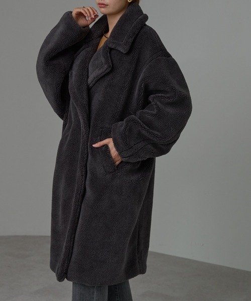 【美品✨クリーニング済み】TMT ボア ロングコート テディ 美品✨クリーニング済み】TMT ボア ロングコート テディ