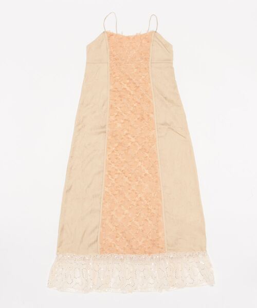 merry jenny（メリージェニー）の「sparklyキャミワンピース（ワンピース・レディース・ブラック/アイボリー/ベージュ・FREE）」の3枚目の写真