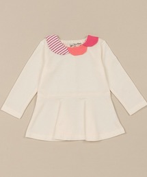 カラフル衿ペプラムトレーナー