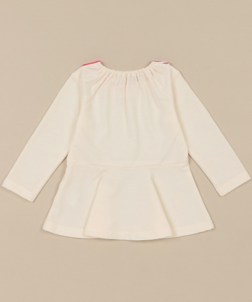 Love&Peace&Money（ラブアンドピースアンドマネー）の「カラフル衿ペプラムトレーナー（スウェット・キッズ・ネイビー/キナリ・130cm/110cm/100cm/120cm/90cm/80ｃｍ）」の4枚目の写真