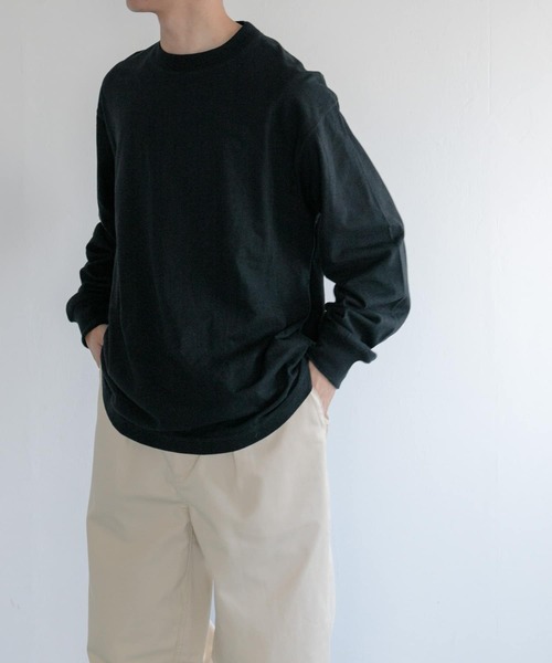 FORK&SPOON(フォークアンドスプーン)の「FORK&SPOON ラフィー天竺クルーネックTシャツ(Tシャツ/カットソー・メンズ・ライトグレー/ホワイト/ブラック・4/5)」の10枚目の写真