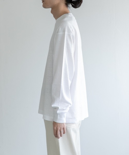 FORK&SPOON(フォークアンドスプーン)の「FORK&SPOON ラフィー天竺クルーネックTシャツ(Tシャツ/カットソー・メンズ・ライトグレー/ホワイト/ブラック・4/5)」の21枚目の写真