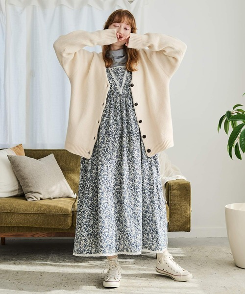 Crisp（クリスプ）の「オーバーソフトニットカーディガン（カーディガン/ボレロ・レディース・ブルー/ブラウン/イエロー/チャコールグレー/ピンク/アイボリー・FREE）」の22枚目の写真