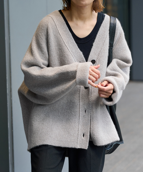 FRAMeWORK（フレームワーク）の「FOXブークレ接結コクーンカーディガン