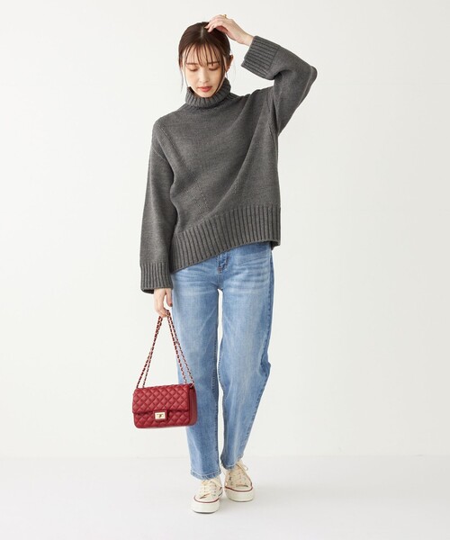 SHIPS Colors（シップス カラーズ）の「SHIPS Colors:キルティング チェーン バッグ◇（ショルダーバッグ・レディース・レッド/ブラック/キャメル/クリーム/ベージュ/シルバー/ブラウン/ワイン・ONE SIZE）」の11枚目の写真