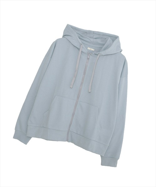 Dita（ディータ）の「ベーシック無地裏毛ZIPパーカー(単品販売)（ルームウェア/パジャマ・レディース・ブラック/ベージュ/ブルーグレー・L/M）」の16枚目の写真