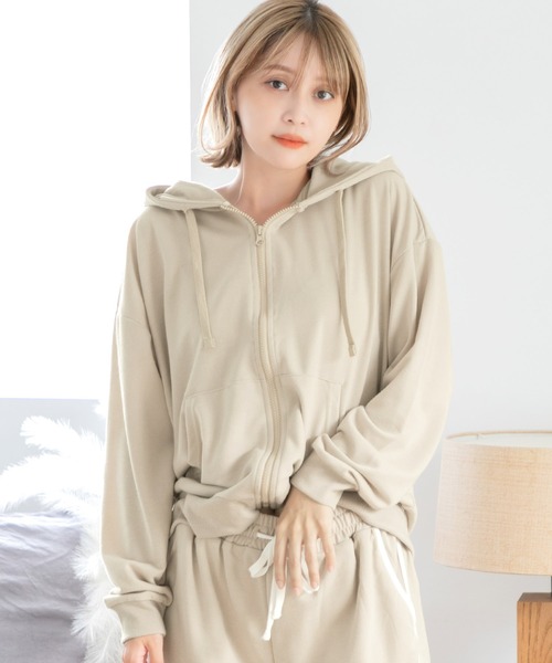 Dita（ディータ）の「ベーシック無地裏毛ZIPパーカー(単品販売