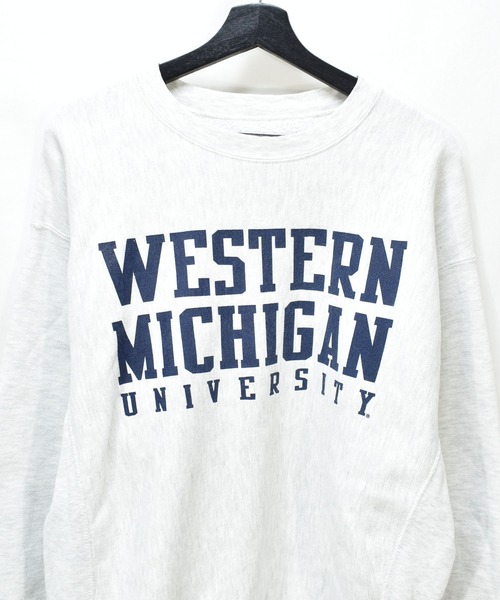 JANSPORT(ジャンスポーツ)の「【ヴィンテージ古着】90's WESTERN MICHIGAN UNIVERSITY カレッジプリント リバースタイプ クルーネックスウェット(スウェット・メンズ・グレー・LARGE)」の3枚目の写真