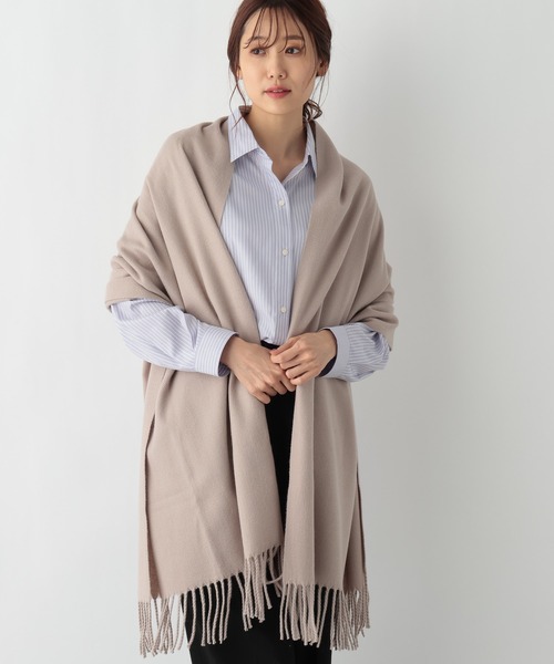 GLOBAL WORK（グローバルワーク）の「※静電軽減無地ストール/704773（ストール/ショール・レディース・オレンジ/ブラック/グレー/アイボリー/ブルー/ベージュ/ブラック系・FREE）」の5枚目の写真