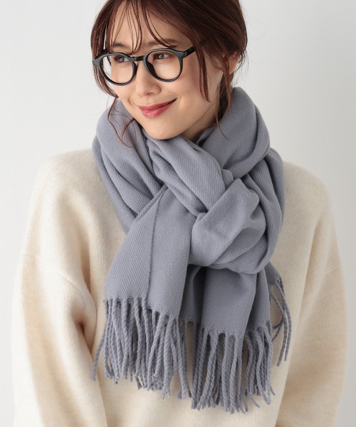 GLOBAL WORK（グローバルワーク）の「※静電軽減無地ストール/704773（ストール/ショール・レディース・オレンジ/ブラック/グレー/アイボリー/ブルー/ベージュ/ブラック系・FREE）」の6枚目の写真