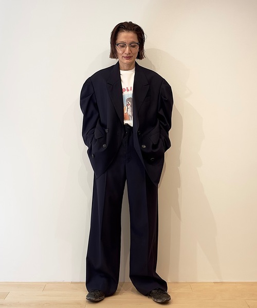 HOLIDAY（ホリデイ）の「WOOL DRAWSTRINGS WIDE SLACKS ウールドリーストリングスワイドスラックス（スラックス・レディース・ダークネイビー・ONE SIZE）」の9枚目の写真