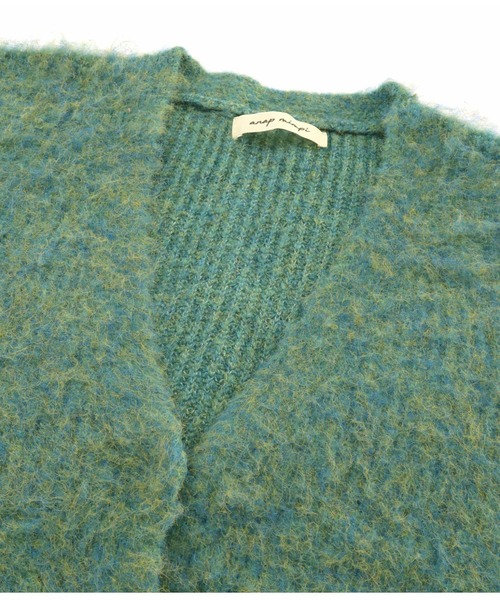 anap mimpi（アナップミンピ）の「起毛オーバーサイズMIXニットカーディガン（カーディガン/ボレロ・レディース・ブルー/ベージュ/オレンジ・FREE）」の6枚目の写真