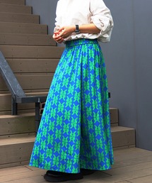 <moyan ecri>総柄プリント フレアロングスカートlucky charm print flare skirt