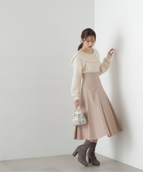 PROPORTION BODY DRESSING(プロポーションボディドレッシング)の「ラッフルバックシャンニット / 1214170100(ニット/セーター・レディース・ベージュ/ブラウン/ブルー・FREE)」の5枚目の写真