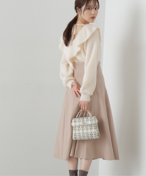 PROPORTION BODY DRESSING(プロポーションボディドレッシング)の「ラッフルバックシャンニット / 1214170100(ニット/セーター・レディース・ベージュ/ブラウン/ブルー・FREE)」の6枚目の写真