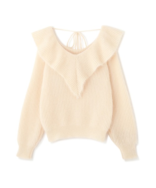 PROPORTION BODY DRESSING(プロポーションボディドレッシング)の「ラッフルバックシャンニット / 1214170100(ニット/セーター・レディース・ベージュ/ブラウン/ブルー・FREE)」の14枚目の写真