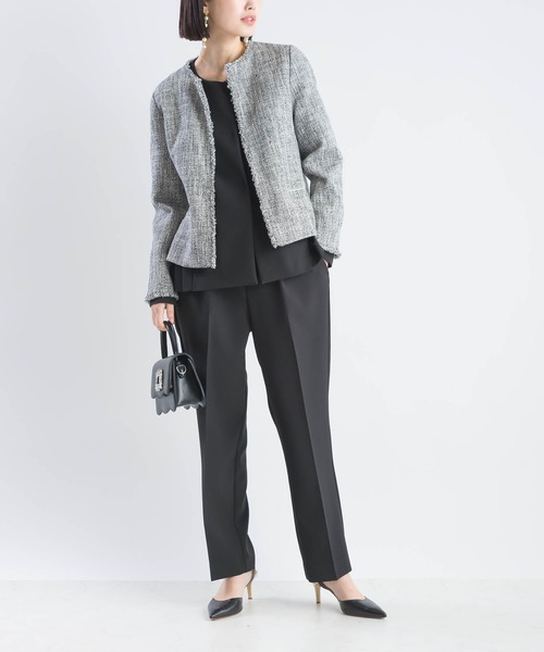 PICCIN(ピッチン)の「【セットアップ可能】ツインクロスノーカラージャケット(スーツジャケット・レディース・ベージュ/ブラック・M/L)」の17枚目の写真