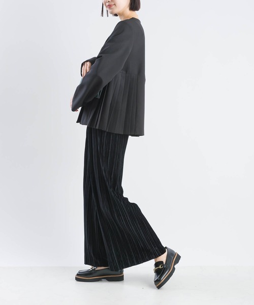 PICCIN(ピッチン)の「【セットアップ可能】ツインクロスノーカラージャケット(スーツジャケット・レディース・ベージュ/ブラック・M/L)」の20枚目の写真