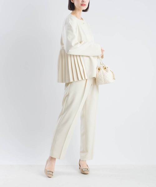 PICCIN(ピッチン)の「【セットアップ可能】ツインクロスノーカラージャケット(スーツジャケット・レディース・ベージュ/ブラック・M/L)」の10枚目の写真