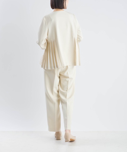 PICCIN(ピッチン)の「【セットアップ可能】ツインクロスノーカラージャケット(スーツジャケット・レディース・ベージュ/ブラック・M/L)」の12枚目の写真