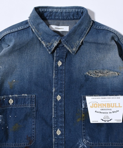 Johnbull(ジョンブル)の「8オンスデニムハードワーカーシャツ(シャツ/ブラウス・メンズ・インディゴブルー・SMALL/MEDIUM/LARGE)」の8枚目の写真