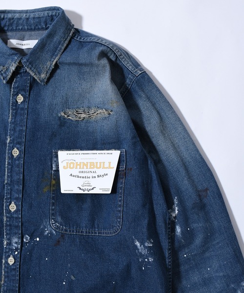 Johnbull(ジョンブル)の「8オンスデニムハードワーカーシャツ(シャツ/ブラウス・メンズ・インディゴブルー・SMALL/MEDIUM/LARGE)」の9枚目の写真