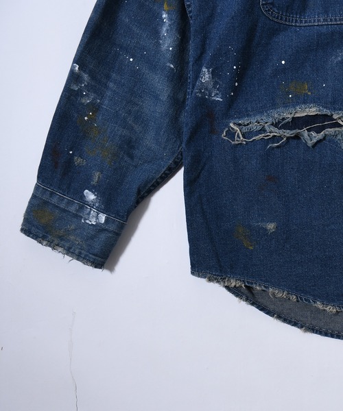 Johnbull(ジョンブル)の「8オンスデニムハードワーカーシャツ(シャツ/ブラウス・メンズ・インディゴブルー・SMALL/MEDIUM/LARGE)」の10枚目の写真