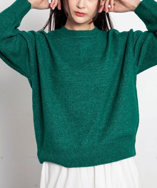 LIENCOEUR（リアンクール）の「ルーズニットプルオーバー（ニット/セーター・レディース・ブラック/ピンク/ブルー/オフホワイト/モカ/グリーン/ベージュ/ブラウン・FREE）」の6枚目の写真