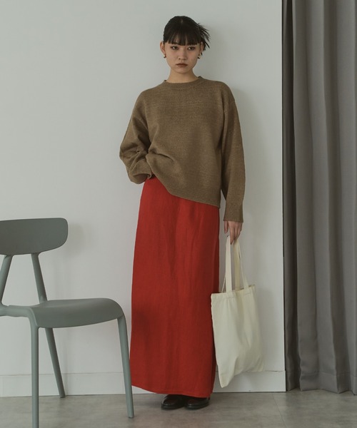 LIENCOEUR（リアンクール）の「ルーズニットプルオーバー（ニット/セーター・レディース・ブラック/ピンク/ブルー/オフホワイト/モカ/グリーン/ベージュ/ブラウン・FREE）」の4枚目の写真