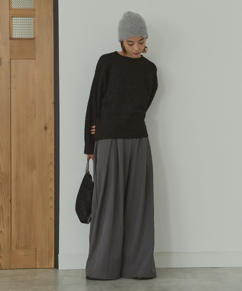 LIENCOEUR（リアンクール）の「ルーズニットプルオーバー（ニット/セーター・レディース・ブラック/ピンク/ブルー/オフホワイト/モカ/グリーン/ベージュ/ブラウン・FREE）」の18枚目の写真