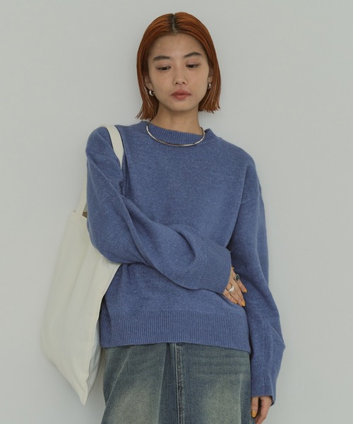 LIENCOEUR（リアンクール）の「ルーズニットプルオーバー（ニット/セーター・レディース・ブラック/ピンク/ブルー/オフホワイト/モカ/グリーン/ベージュ/ブラウン・FREE）」の15枚目の写真