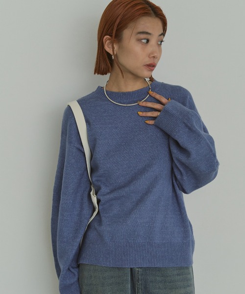 LIENCOEUR（リアンクール）の「ルーズニットプルオーバー（ニット/セーター・レディース・ブラック/ピンク/ブルー/オフホワイト/モカ/グリーン/ベージュ/ブラウン・FREE）」の17枚目の写真