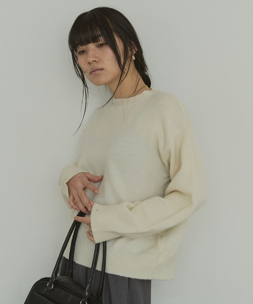 LIENCOEUR（リアンクール）の「ルーズニットプルオーバー（ニット/セーター・レディース・ブラック/ピンク/ブルー/オフホワイト/モカ/グリーン/ベージュ/ブラウン・FREE）」の10枚目の写真