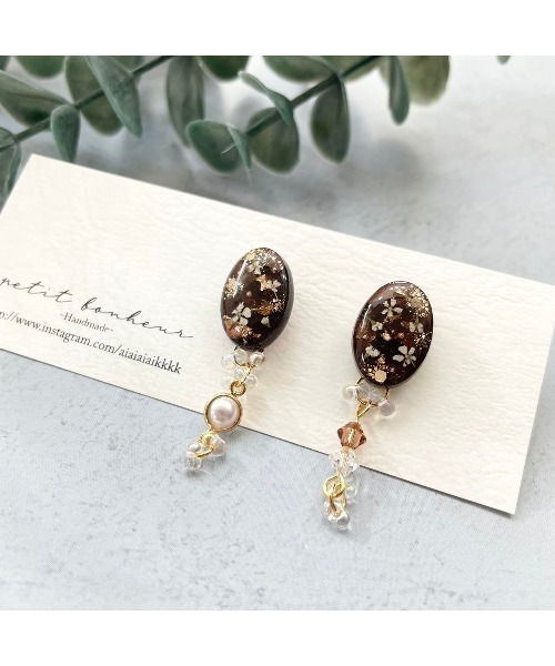 tone(トーン)の「【PetitBonheur】fallピアス(MA)(ピアス(両耳用)・レディース・ゴールド・FREE)」の1枚目の写真